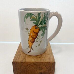 Vintage Hand-Painted Ceramic Mug Made in Italy Carrot Honey Spoon Design